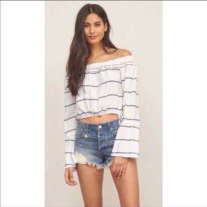 Abercrombie off the shoulder crop top